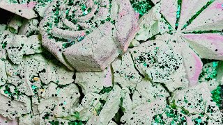 Crumbly Crispy Pasted Freshies and Crunchy Reforms 💚  Gym Chalk ASMR  ASMR  Gym Chalk Crush [upl. by Madge]