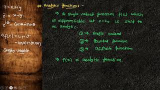 Analytic Functions  Analyticity of complex function  Complex Analysis [upl. by Kenyon269]