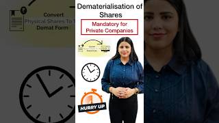 Dematerialisation of Shares  Mandatory Dematerialisation trending mca shorts viralvideo [upl. by Nolaj]