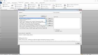 Word 2010 Managing Sources for a Bibliography [upl. by Keldon]