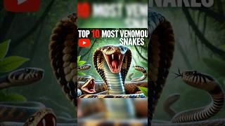 Top 10 Most Venomous Snakes🐍🐍 facts animals snakes reptiles [upl. by Eirellam459]