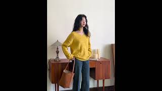 Luminous：Womens VNeck Knit Sweater [upl. by Nicky]