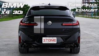 BMW G02 B48D X4 30i GPF  Stone Turboback Exhaust Sound [upl. by Othilie]