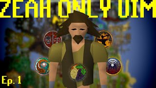 Zeah ONLY Ultimate Ironman  Episode 1  Road to Solo Raids [upl. by Aseela]