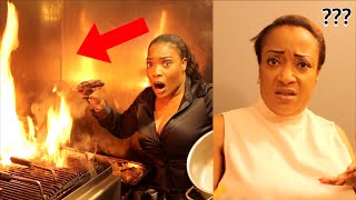 🤣 PRANK  JE FAIS À MANGER DANS UN RESTAURANT  y’a le feu 😭😭 [upl. by Elad]