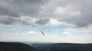 Willow 2 F3F Glider being maidened on Mickeys at The Bwlch South Wales [upl. by Toffic890]