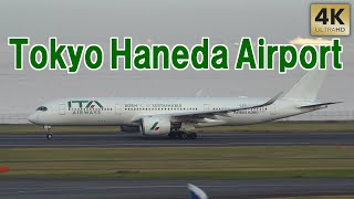 羽田空港 第2ターミナル 国内線 国際線 離陸＆着陸 Tokyo Haneda AirportPlane Spotting 202401v1 EIIFD A350 StarWars B777 [upl. by Viki]