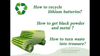 How to recycle lithium batteriesbatteryrecyclingprocesslithiumbatteryrecyclingplant [upl. by Zoilla71]