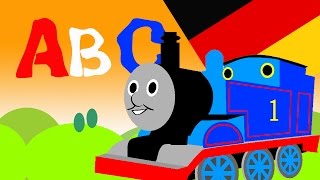 Thomas der Zug ABC Lied Alphabet lernen mit Lokomotive Thomas Kinderlied Reime Deutsch [upl. by Ecilef]