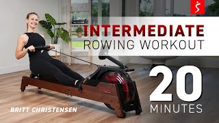 Intermediate Rowing  SPRINT INTERVALS  20 Minutes [upl. by Nesilla411]