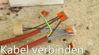 Tutorial Kabel verbinden  Wago Klemmen  in Verbindung mit GU10 Fassung  abisolieren [upl. by Esilegna]