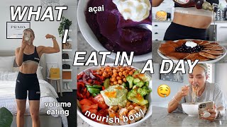 WHAT I EAT IN A DAY  NOURISH BOWLS  PANCAKES  VOLUME EATING  Conagh Kathleen [upl. by Gottlieb]