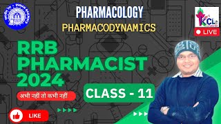 RRB Pharmacist 2024  Class11  Pharmacodynamics  Drug Receptor  Theory amp MCQ Live Session [upl. by Belden]