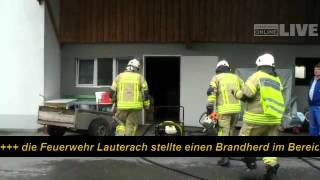 Lauterach Wohnungsbrand in der Kirchstraße [upl. by Akinahs]