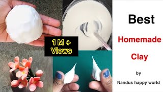 Best Homemade Clay  Air dry clay  Cold porcelain clay recipe  homemade clay [upl. by Nicram663]