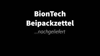 Biontech  quotBeipackzettelquot nachgeliefert Wichtige Information für Biontechgeimpfte [upl. by Hallsy]