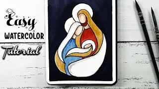 How To Draw Birth of Christ Very Easily  Christmas Nativity Scene Tutorial [upl. by Aihtibat]