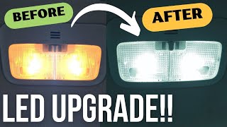 Toyota Corolla LED INTERIOR BULB UPGRADE  2017 Corolla 122823 [upl. by Ifok]