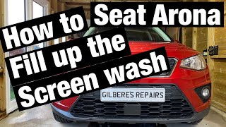 How to top up screen wash Seat Arona  Skoda Kamiq [upl. by Savadove]