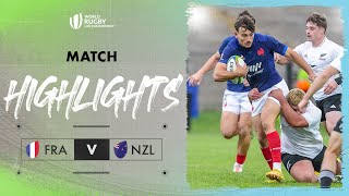 New Zealand COMEBACK  France v New Zealand  World Rugby U20 Championship 2024 Match Highlights [upl. by Nilad]