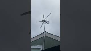 Vevor wind turbine 500w Needs fast spinning to produce enough V to charge 12V battery windmill [upl. by Burrow]