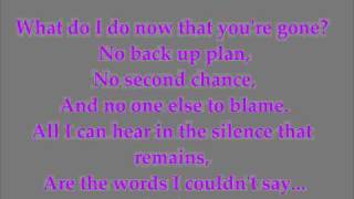 Rascal Flatts quotWords I Couldnt Sayquot Lyrics [upl. by Ormand]