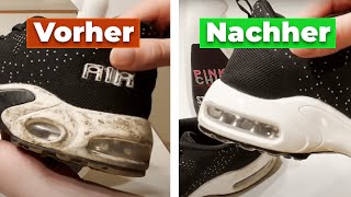 Schuhe richtig waschen ✅  Turnschuhe reinigen putzen amp sauber machen [upl. by Einallem]