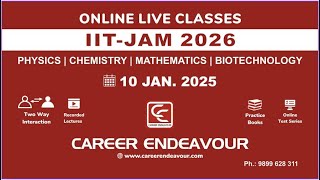 IIT JAM 2026 Online Classes iitjam careerendeavour iitjamonlineclasses iitjamonlinecoaching [upl. by Wilden]