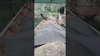 Barge loading process  Vlog of work on barge Oct 12  Relaxing video [upl. by Attenej]