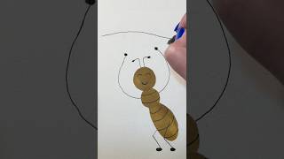 How to draw an ant Step by step Drawing for kids🐜🤎 [upl. by Cheke]