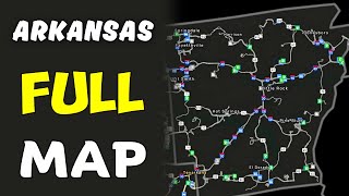 Revealed FULL MAP of Arkansas DLC with All Cities  Early Access  American Truck Simulator [upl. by Rebmit63]