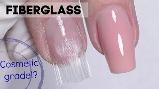 Fiberglass Strands on Nails  Hard Gel Extensions [upl. by Eelan]