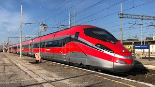 TRENI PASSEGGERI A VERONA PORTA NUOVA Eurocity Frecciarossa e TRENORD [upl. by Bannasch]