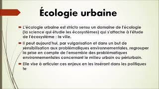 N°05Écologie urbaine [upl. by Animrelliug592]