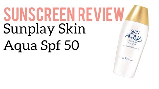 🌞 Sunplay Skin Aqua Super Moisture Gel SPF50 Pa Sunscreen Review Below UV Camera 🌞 [upl. by Shaddock566]