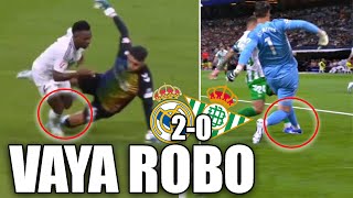 😡EXPLOTO por las AYUDAS ARBITRALES en el REAL MADRID 20 REAL BETIS  ¡Menudo ESCÁNDALO [upl. by Publea]