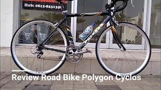 Review Road Bike Polygon Cyclos  Road Bike Vlog [upl. by Dowlen]