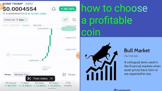 how to select a profitable coin for trading using in crypto space [upl. by Junette]