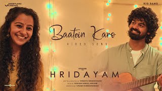 Baatein Karo Video Song  Hridayam  Pranav  Darshana  Vineeth  Hesham  Visakh  Merryland [upl. by Lednahs]