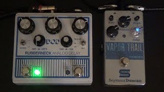 DOD Rubberneck vs Seymour Duncan Vapor Trail  Analog Delay Comparison [upl. by Marola]