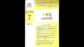 IMO Question Paper for class 7 20142015 [upl. by Aliza]