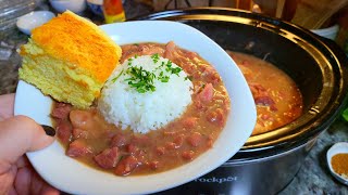 Slow Cooker RED BEANS with Smoked Turkey Wings  Red Beans amp Rice EASY [upl. by Cnut]