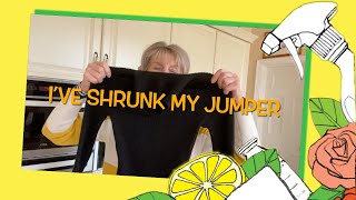 How to Fix a Jumper Youve Shrunk in the Wash  Green Living Made Easy by Nancy Birtwhistle [upl. by Medorra]