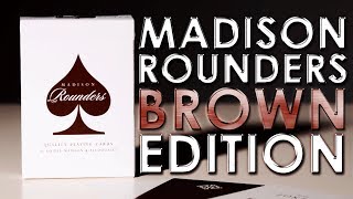 Deck Review  Madison Rounders Brown Edition Playing Cards [upl. by Seuqram]