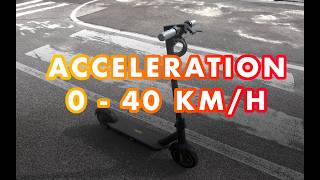 Ninebot G30 MAX  Acceleration 040 kmh [upl. by Yancey551]