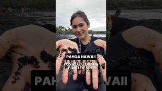 Black sand beach 🖤🏝️ blacksandbeach punaluu beach pahoa hawaii turtles greenseaturtle [upl. by Zurn]