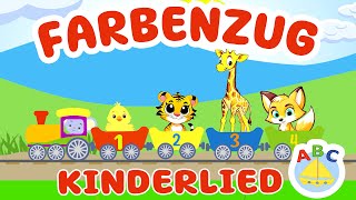 Farbenzug Kinderlied 🚂  Farben lernen mit dem bunten Zug  Lernvideo für Kinder [upl. by Lenzi]