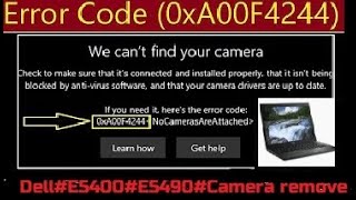 We can not find your camera dell e5400 laptop Error [upl. by Shawn]