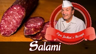 Salami selber machen  Salami reifen  Gewürzmantel herstellen  Opa Jochen´s Rezept [upl. by Saideman]