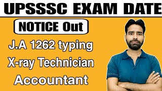 UPSSSC typing exam date JA 1262 upsssc clark [upl. by Gonzales655]